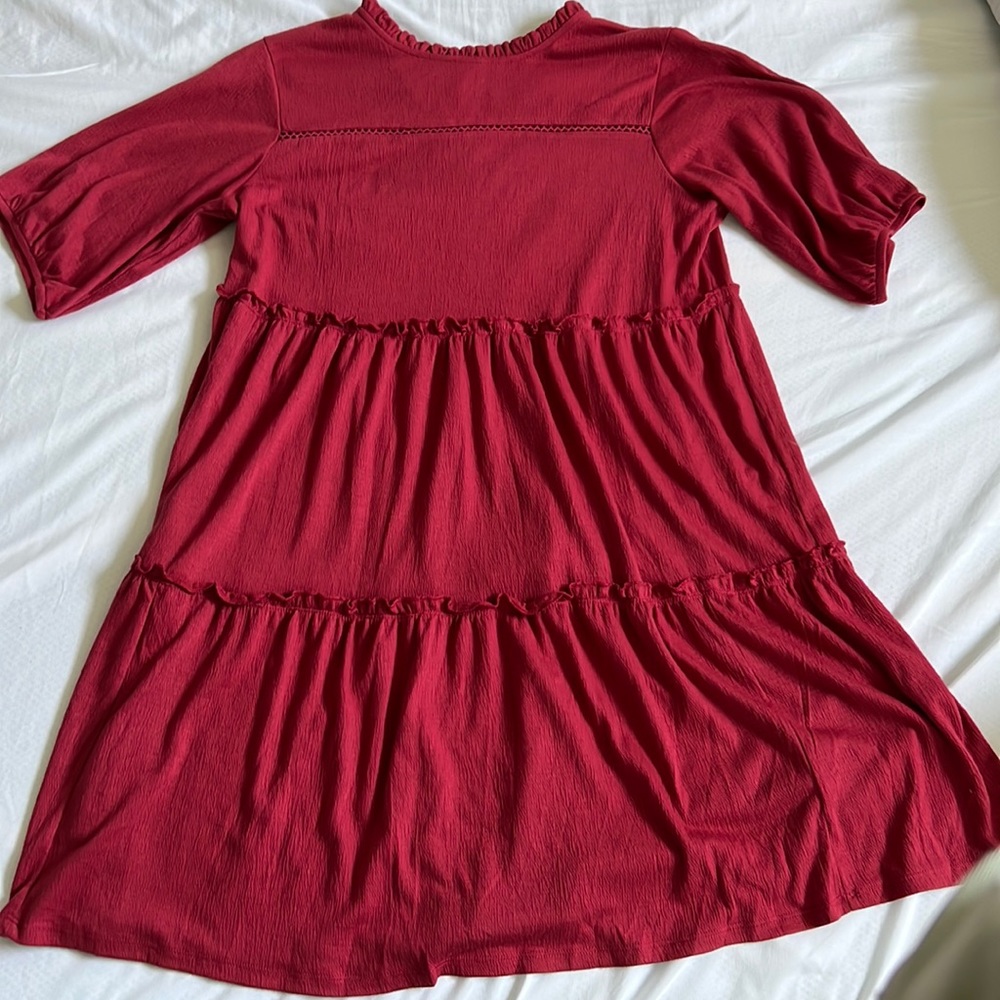 Rust Red Flowy Dress - never worn